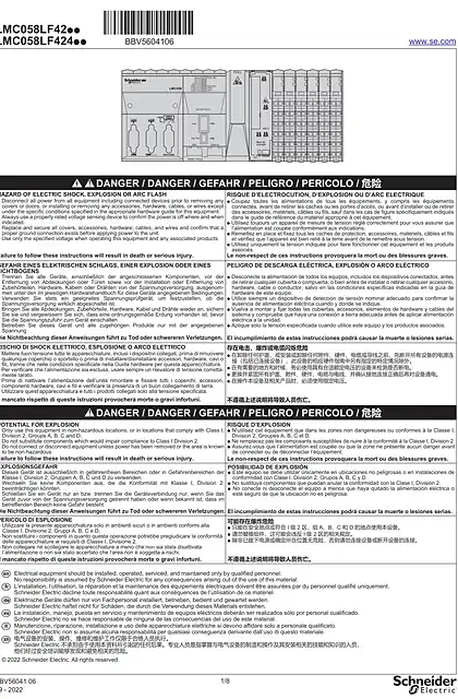schneider施耐德LMC058 Motion Controller_ 说明书